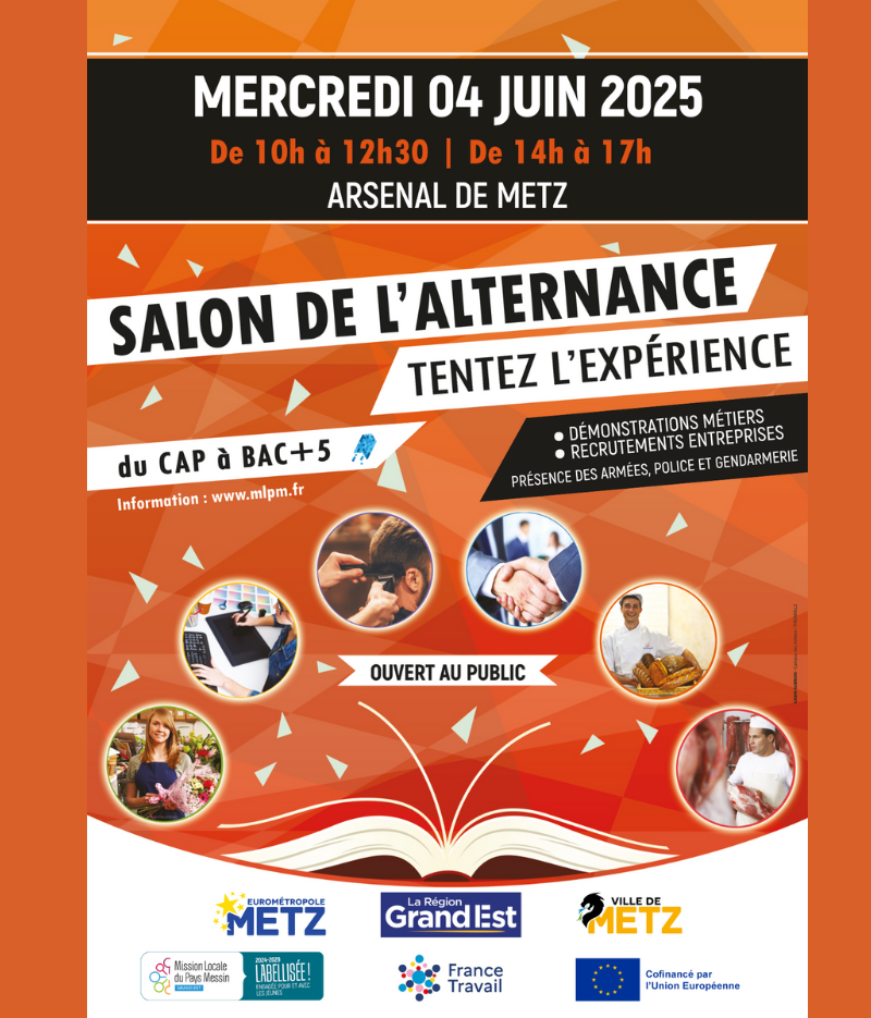 Affiche du salon de l'alternance à Metz