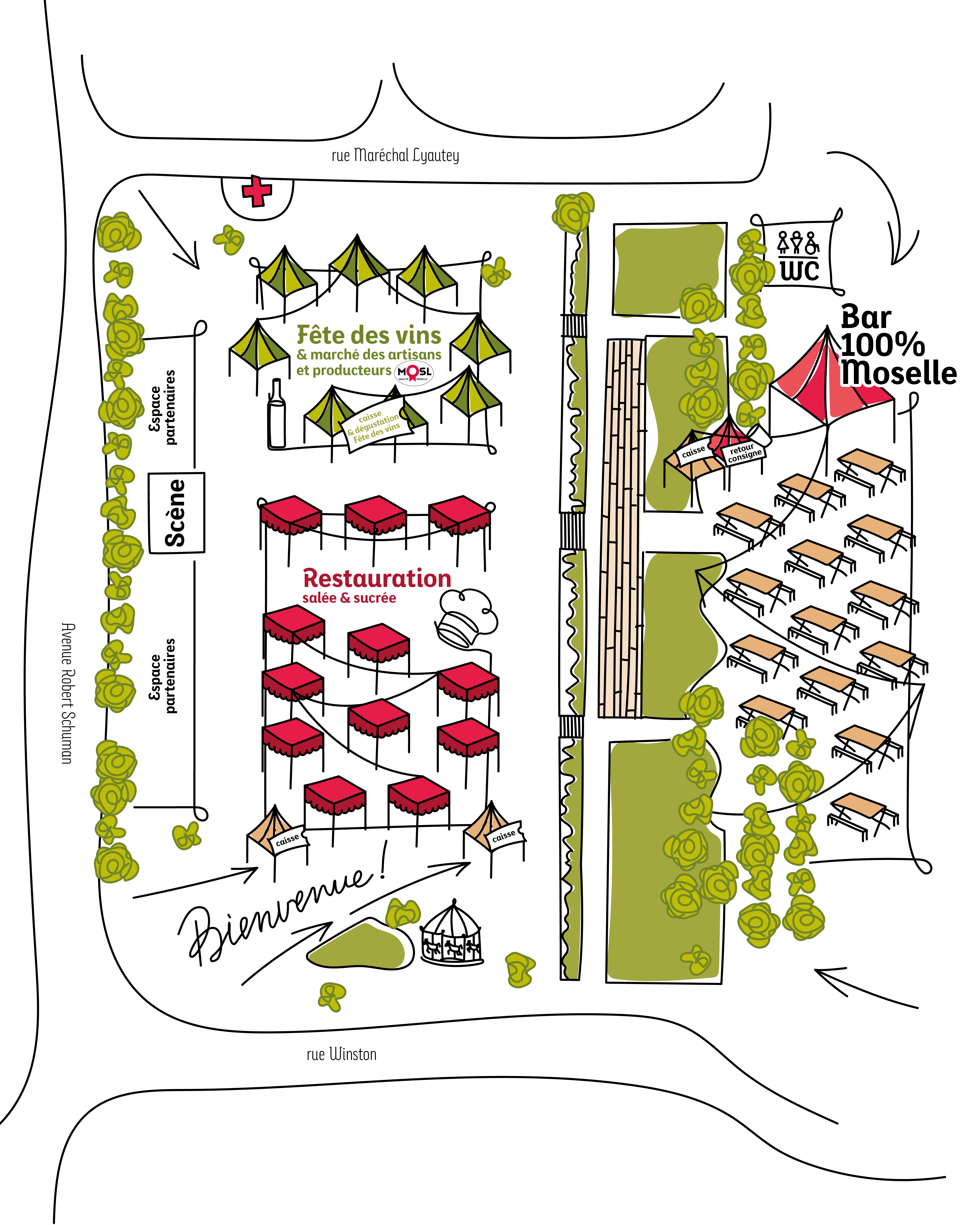 image du plan du village gourmand