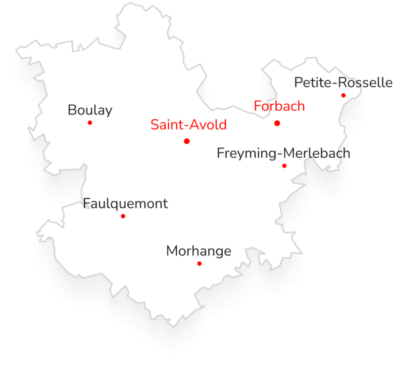 Carte du territoire de Forbach Saint-Avold